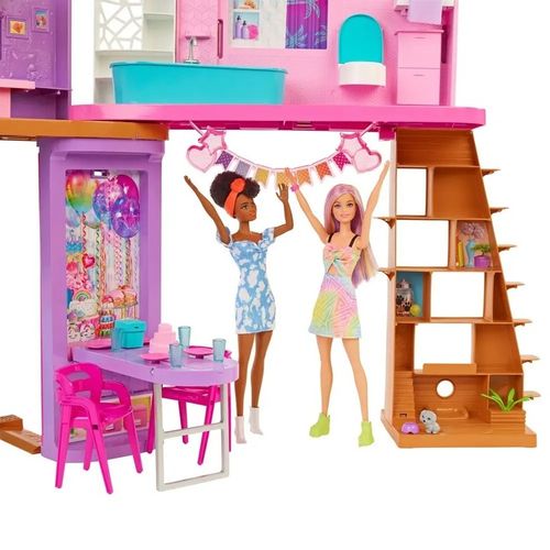 Barbie Wakacyjny domek dla lalek Zestaw do zabawy HCD50 na Arena.pl