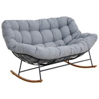 FOTEL BUJANY OGRODOWY NUBE ZE STALOWĄ RAMĄ DLA DWÓCH OSÓB