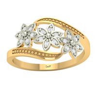 ZŁOTY PIERŚCIONEK KWIATKI KWIATEK Z KWIATKIEM ZE ZŁOTA 585