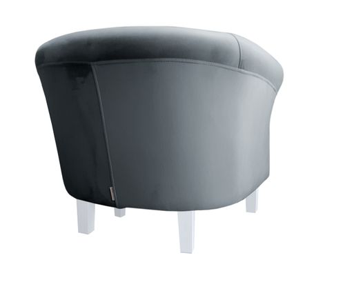 Fotel Milo nogi białe szary BL14 na Arena.pl