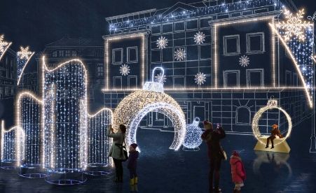 HIT! OZDOBA ŚWIĄTECZNA DZWONKI ZIMNY BIAŁY NEON na Arena.pl