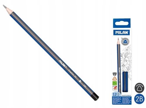 Ołówek Trójkątny Milan 2B A'12 3982 na Arena.pl