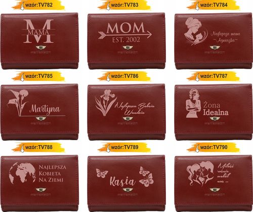 Portfel damski skórzany z GRAWEREM prezent na walentynki Z INICJAŁAMI na Arena.pl