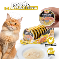 Mokra karma dla kota rosół z kurczaka i kryla 30g x 8szt UNIQ PETS