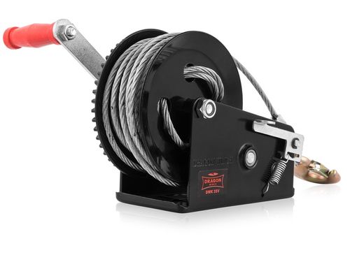 WYCIĄGARKA RĘCZNA KORBOWA LINOWA 1588kg WCIĄGARKA lebiodka przenośna DRAGON na Arena.pl