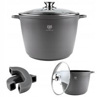 GARNEK DUŻY 14L GARNEK GRANITOWY z POWŁOKĄ PFLUON INDUKCJA GAZ GARNKI