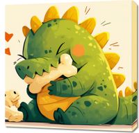 Obraz 70x70cm Uroczy Dinozaur