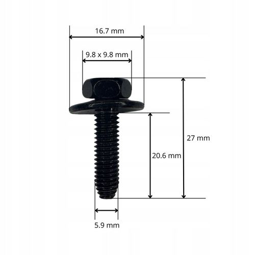 UNIWERSALNY ZESTAW MONTAŻOWY ŚRUBY BLASZKI M6 X 1.0 FIAT SEAT CITROEN VOLVO na Arena.pl