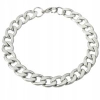 SREBRNA BRANSOLETKA PANCERKA 9.3MM STAL CHIRUR 316