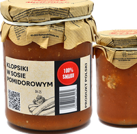 Mielczarek KLOPSIKI W SOSIE POMIDOROWYM W SŁOIKU GOTOWE DANIE MIĘSNE 490g