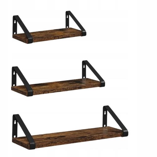 Zestaw półek ściennych wiszących rustic loft styl industrialny 3 na Arena.pl