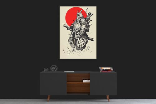 OBRAZ NA PŁÓTNIE CANVAS SOWA SAMURAI 70X100 CM na Arena.pl