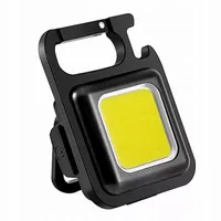 Mini latarka led cob 200lm z magnesem otwieracz do butelek 4 tryby alu