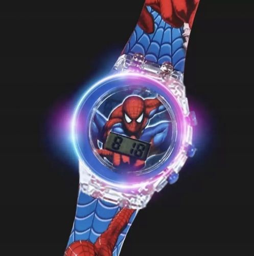 zegarek dziecięcy SPIDERMAN dla chłopca dzieci LED świecący elektroniczny na Arena.pl
