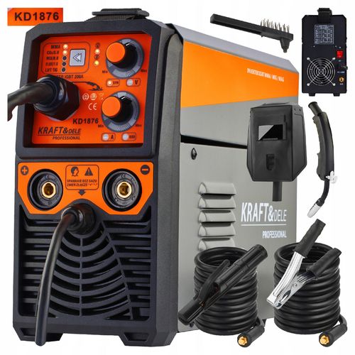 Spawarka Inwertorowa Kraft&Dele 20-330 A MIG MAG MMA FLUX 4w1 na Arena.pl