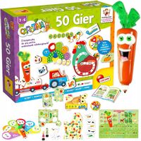 LABORATORIUM 50 GIER ZESTAW EDUKACYJNY ŚWIECĄCA MARCHEWKA KARTY MEMO PUZZLE