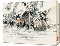 Obraz 50x40cm Fishing Baskets, Kōno Bairei Japoński Vintage do Salonu