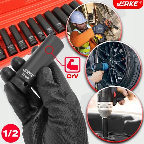 NASADKI UDAROWE 1/2 DŁUGIE ZESTAW NASADEK UDAROWYCH KLUCZY NASADOWYCH 10-24 na Arena.pl