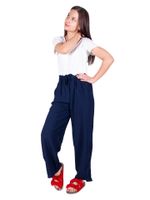 Spodnie damskie letnie długie proste granatowe S-M YOCLUB