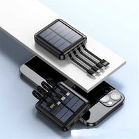 SOLARNY POWERBANK 12000mAh 4 KABLE LATARKA