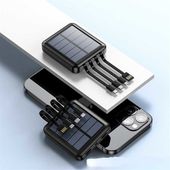 SOLARNY POWERBANK 12000mAh 4 KABLE LATARKA