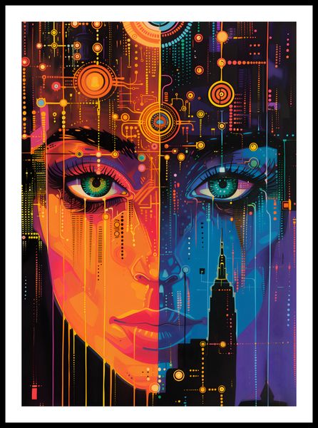 Plakat 50x70cm Cyfrowa Psyche zdjęcie 3