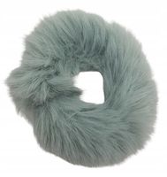 Gumka do włosów mocna elastyczna mięciutkie futerko mięta