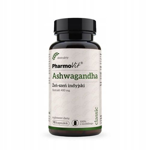 Ashwagandha Żeń-szeń indyjski 4:1 400 mg 90 kaps | Classic Pharmovit na Arena.pl