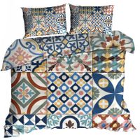 Pościel 3D bawełna satyna 160x200cm KOLOROWE WZORY