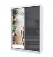 Szafa Przesuwna PARIS 150 połysk w kolorze szarym z lustrem