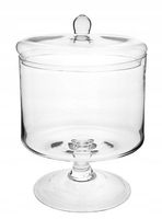 Bomboniera szklana pojemnik bombonierka h 20 d12