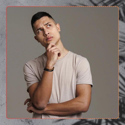 Bransoletka męska skóra naturalna kamienne koraliki na Arena.pl