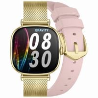 smartwatch gravity złoty bransoleta + pasek gt32-1