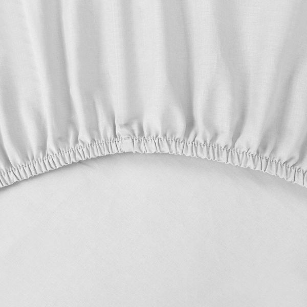 Prześcieradło z gumką Basic 100x200 +30 cm bawełna białe zdjęcie 6