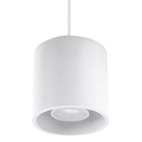 Wisząca LAMPA SL.0053 metalowa OPRAWA zwis tuba biała zdjęcie 1