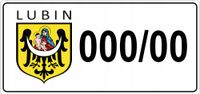 NAKLEJKI MAGNETYCZNE magnes oznaczenie TAXI Lubin numer