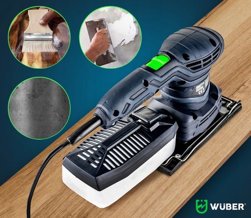 SZLIFIERKA MIMOŚRODOWA OSCYLACYJNA ELEKTRYCZNA WUBER Z REGULACJĄ 3w1 1300W na Arena.pl