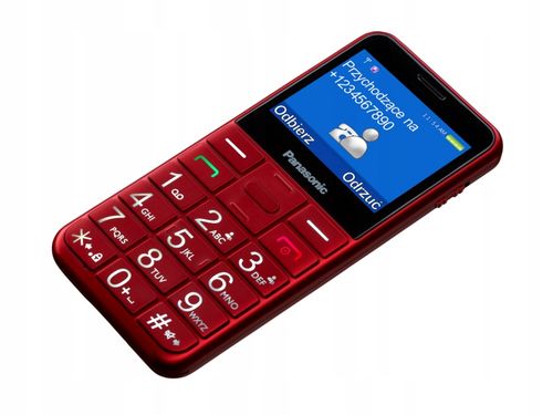 Telefon komórkowy PANASONIC KX-TU155EXRN Czerwony na Arena.pl