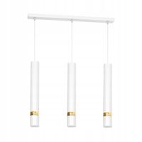 Lampa Sufitowa JOKER Biały Złoty Tuby 3xGU10 60x80cm Lampa Wisząca Salon