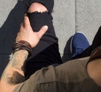 Bransoleta męska skóra naturalna MANOKI stal 316L