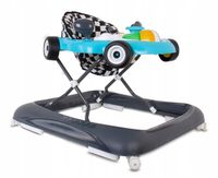 Interaktywny chodzik dla dzieci wyścigówka turkusowo czarny