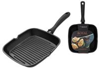 Patelnia aluminiowa nieprzywieralna grillowa ROYAL GRILL 24 cm kwadratowa