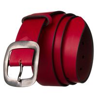 skórzany, szeroki pasek damski z klasyczną klamrą - always wild