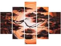 105CM 150CM OBRAZ 5 ELEM DRZEWO SNÓW DRUK