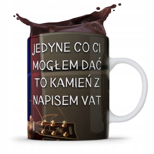 Kubek Politycy Morawiecki Gitara Pis Kamień Z Vat Z Nadrukiem Ze Zdjęciem zdjęcie 1