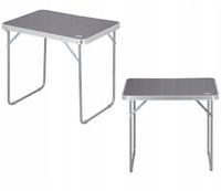 2X STÓŁ STOLIK TURYSTYCZNY składny REGULOWANY ALUMINIOWY 80x60 cm + WALIZKA