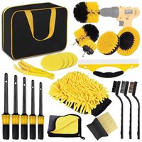 ZESTAW DETAILINGOWY 22EL DO CZYSZCZENIA SAMOCHODU ULEPSZONY SZCZOTKI PADY