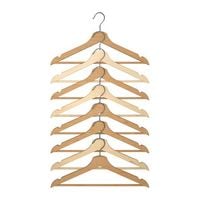 IKEA BUMERANG wieszaki drewniane naturalne 8 szt