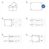 NUMER NA DOM TABLICZKA ADRESOWA Z NUMEREM DOMU 32x21 cm Złota + DYSTANSE