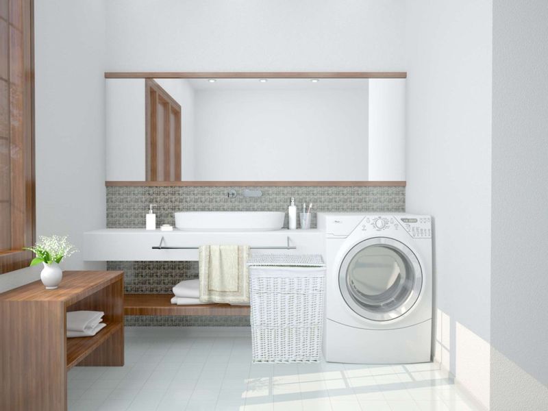 Kosz wiklinowy biały 114 L zdjęcie 4